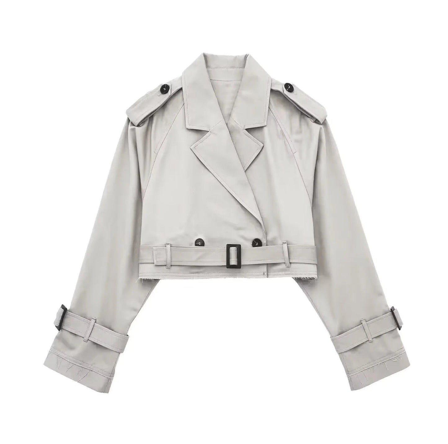 Chic cropped windbreaker jacket