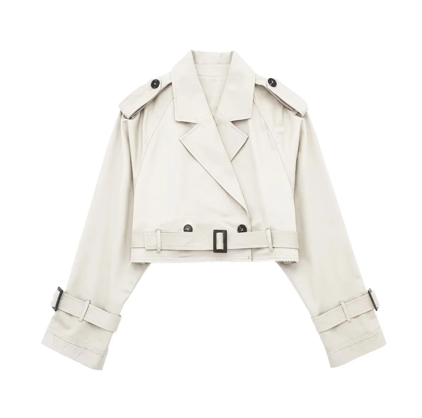 Chic cropped windbreaker jacket